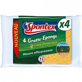 Spontex 4 Gratte-Eponge Eclats Minéraux par 4 (12 éponges)