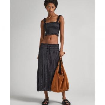 Falda Larga Divine Gris de Pepe Jeans