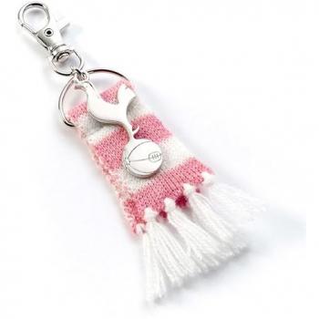 Tottenham Hotspur Pink Scarf with Cockerel Backpack Clip – Alloy/Copper/Aluminium/Polyester