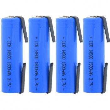 Rechargeable 3.7V 14500 Lithium Ion Batteries 1500mAh
