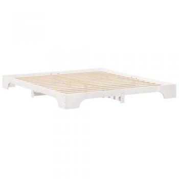 Structure de lit suspendu en pin blanc 200 × 220 cm – design épuré