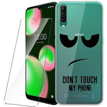 Cover Morbida in Silicone per Wiko View 4 Lite con Protezione in Vetro