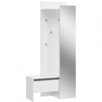 Kompaktgarderobe Torino Weiß 90x189 cm