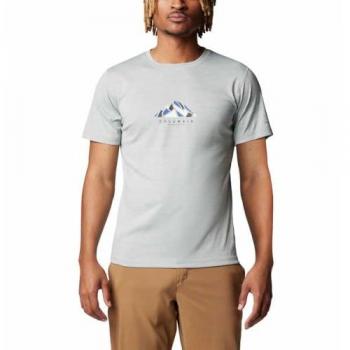 Columbia 0‑Rules Graphic Shirt (Short Sleeve) – XXL (Gris/Bleu/Blanc)