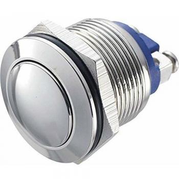 TRU Components Bouton-Poussoir antivandalisme GQ 19B-N 701261 48 V/DC 2 A 1 x Off/(on) IP65 à Rappel 1 pc(s)