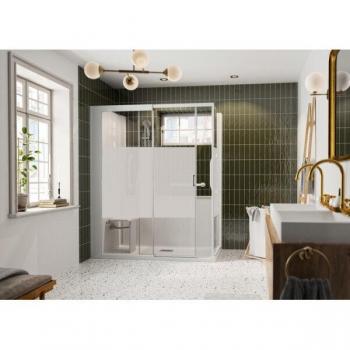 Angle Coulissant Mixte 160x80 Kinemagic7 Dépolissage à une Bande