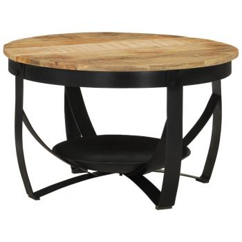 Mesa de salón de madera de mango y hierro Ø68x43 cm