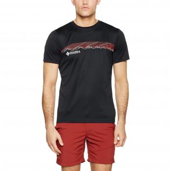 Columbia Camiseta Zero Rules Shor, Protección Solar 30, Hombre, Negro