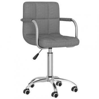 Silla de Oficina en Tela Gris Claro 360°