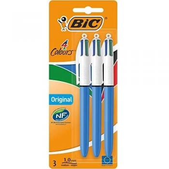 BIC 4 Colours Original Multi-Coloured Biro Pens