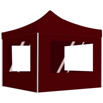 VidaXL Professional Folding Party Tent with Walls Aluminium 2x2 m Bordeaux Outdoor Products Sunshade and