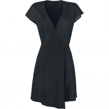 Robe mi‑longue Forplay – Cache‑cœur nouée à la taille – XL – Noir