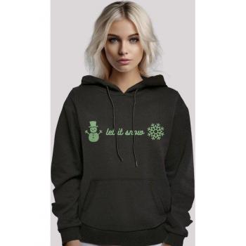 Premium F4NT4STIC Kapuzenpullover Weihnachten – „Let It Snow“, Damen M, schwarz, 65 % Baumwolle / 35 % Polyester, Geschenkidee