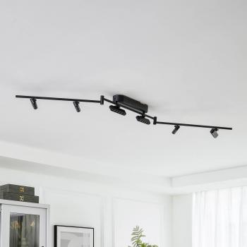 Lámpara de techo LED 'Eldrin', 6 luces, negro metal