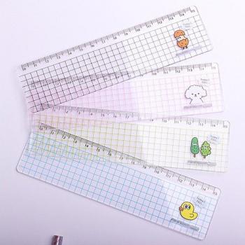 Regla de Estudio 15cm Transparente Kawaii