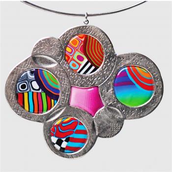 Collar de Oro Multicolor 'Columbine & Harlequin'