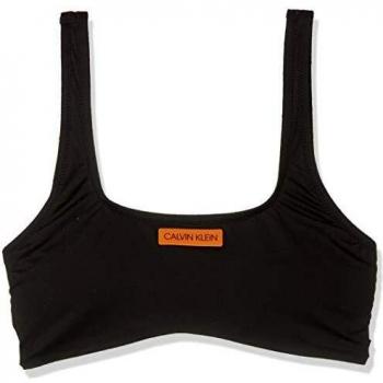 Calvin Klein Bralette Cuello Cuadrado-rp, Negro, Talla X-Small para Mujer