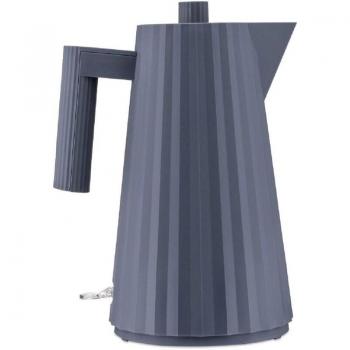 Alessi Plissé MDL06 – Bollitore Elettrico di Design – 170 cl – 2400 W – Presa Inglese – Grigio