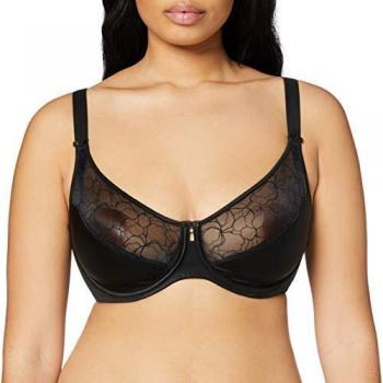 Sassa Damen BH mit Bügel, Schwarz, 85C