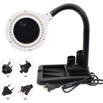 5X/10X LED Magnifying Glass Desk Lamp