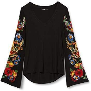 T-Shirt TS_Claudina Desigual, Noir 2000, Medium Femme