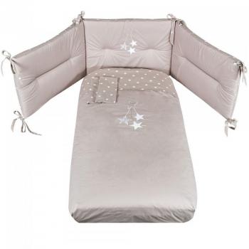 PICCI Set Piumone e Paracolpi Stella Converse 3pz Sabbia