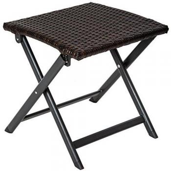 TecTake Chaise de Jardin en Aluminium et Polyrotin | Marron -Divers modèles