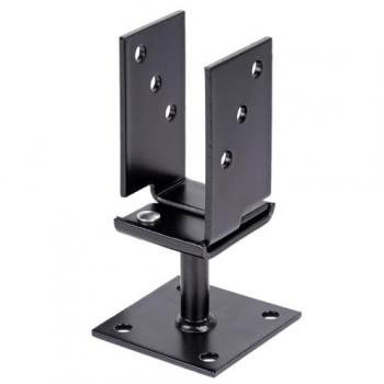 Stante Cartelle U 71x110x70x70 Zincato Nera con Covera Colorata