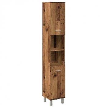 Armario de baño de madera contrachapada envejecida 30x30x179 cm