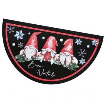 Tapis d’entrée « Noël en couronne » – Caoutchouc recyclé, antidérapant 40 × 70 cm
