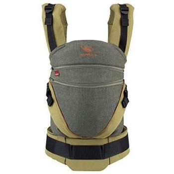 Manduca Babytrage XT – Bio‑Baumwolle, Denim‑Olive, 3,5–20 kg Gewicht