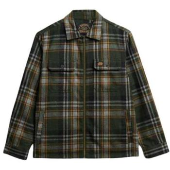 Superdry Overshirt – Olive & Green Wool Blend