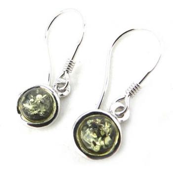 Aretes de Plata Ámbar Verde 'Inspiración'