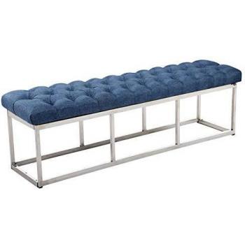 CLP AMUN Polsterbank – 45 cm Sitzhöhe, 150 cm Länge, blauer Stoffbezug