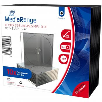 MediaRange BOX32 DVD-Leerhülle (für 1 Disc, 7mm, 10er Pack) schwarzes Tray