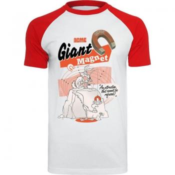 T-Shirt Wile E. Coyote Looney Tunes Uomo S-XXL Rosso Bianco