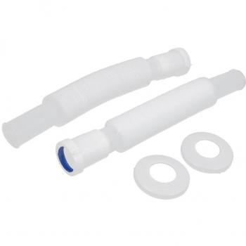 SourcingMap® Double White Sink Hose for Drainage
