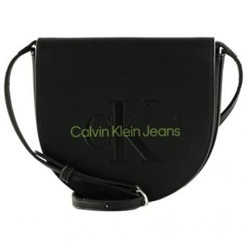 Calvin Klein Sculpted Mini Saddle Bag, Black, ONE SIZE