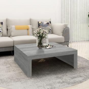 Table Basse 100x100x35 cm Sonoma Gris en Bois d'Ingénierie