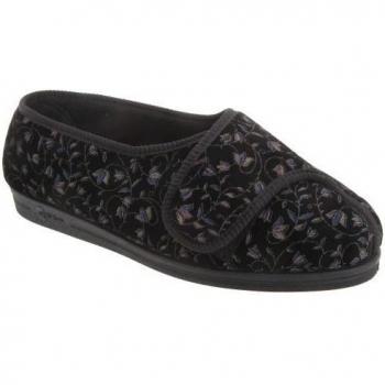 Damescomfy Lux – Helen Floral 4UK Pantoffels Bosbes