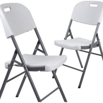 Lot Deux Chaises Extérieures GreenBlue – Blanc, Charge Max 250 kg, 88×50×45 cm (Code GB375)