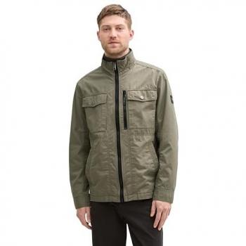 TOM TAILOR Outdoor Baumwoll-Feldjacke Regular Fit, Oliv, XL+