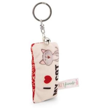 Mini Plüschkissen-Schlüsselanhänger Nici “I Herz My Cat” 8 cm