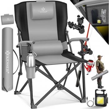 KESSER® Strandstuhl mit integrierter Angelhalterung