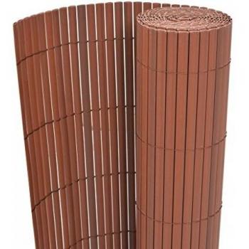 Clôture extérieure double face 90 x 500 cm couleur marron
