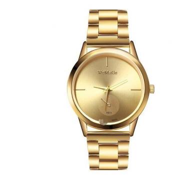 Elegancia WoMaGe Reloj de Acero Inoxidable para Mujer con Pulsera Dorada