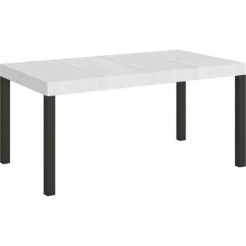 Mesa Extensible 90x140cm Everyday Premium: Estructura de Fresno Blanco con Toque Anthracita