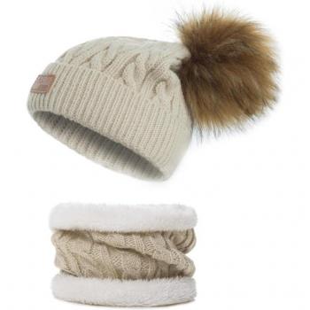 MLTBB 2 Pcs Kids Winter Hat and Scarf Combo