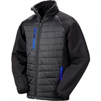 Result Genuine Recycled Black Compass Padded Softshell Jacket