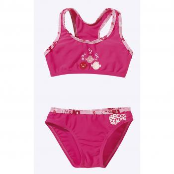 Tankini Bambina con Slip e Canotta Sealife Rosa 110